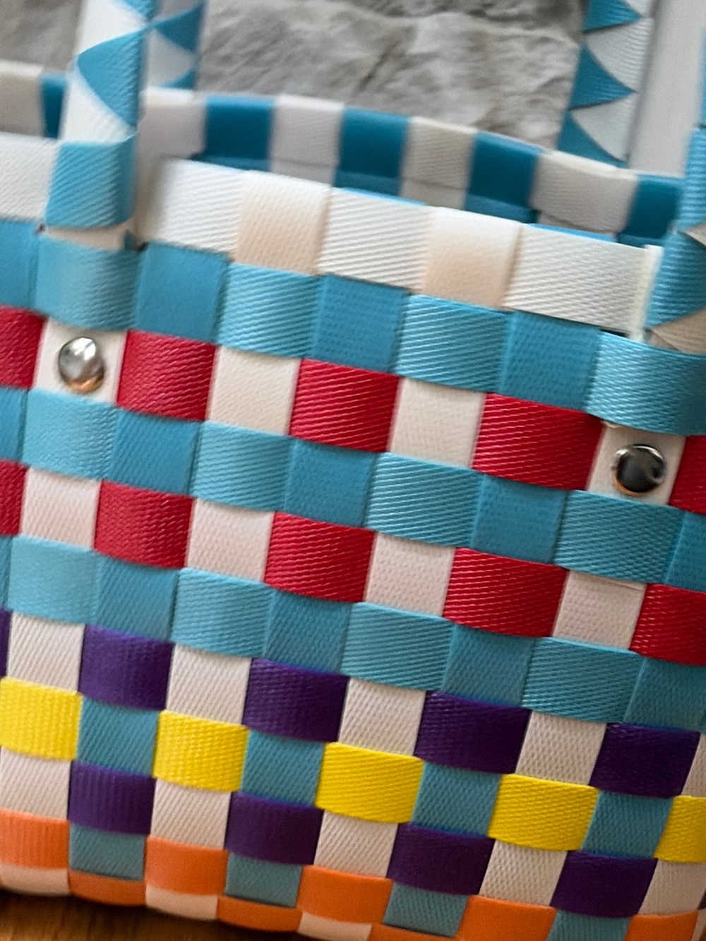 Anthropolgie Mini Woven Basket Tote - Picture 4 of 8